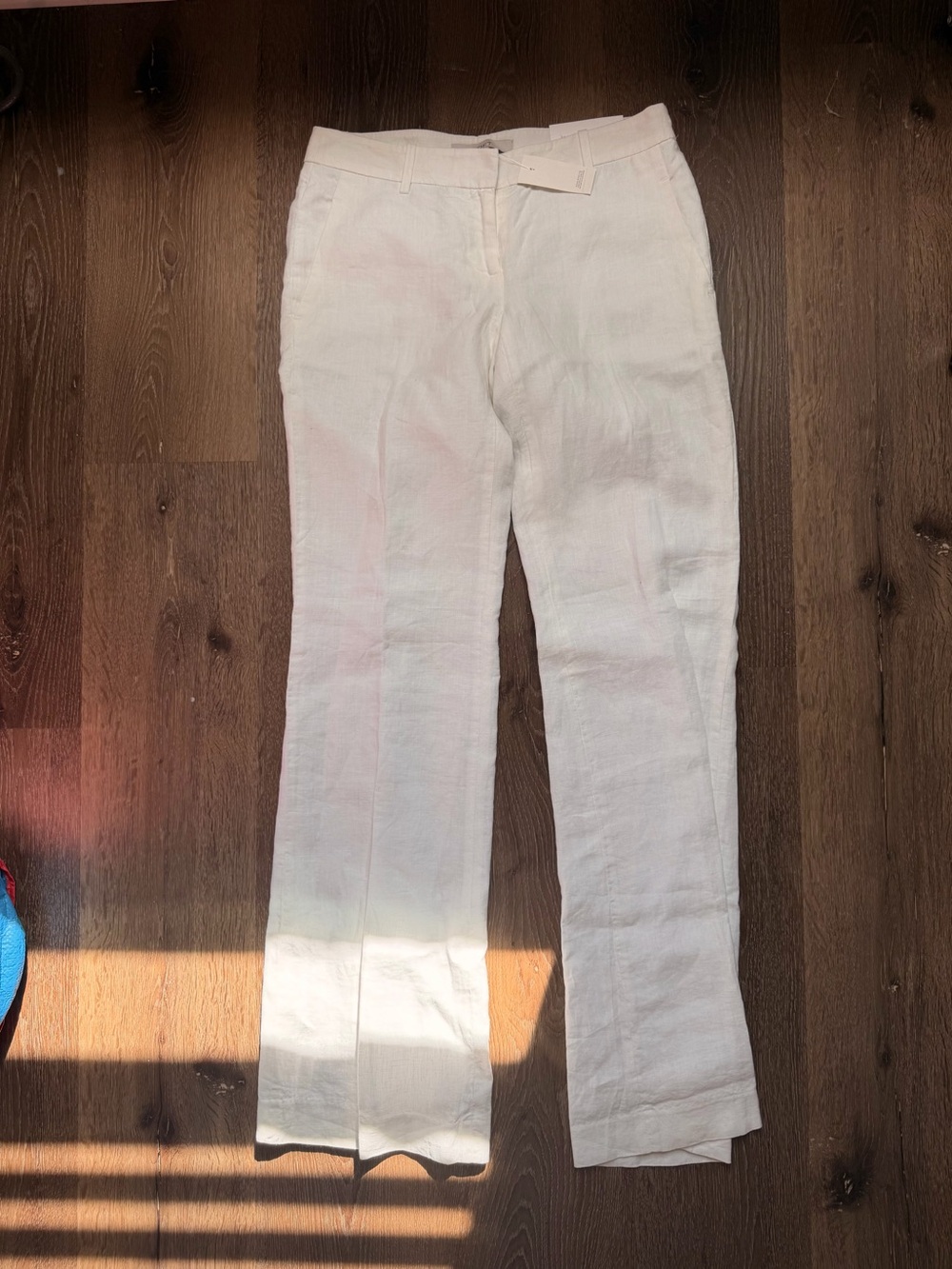 NWT Loft Linen White Marisa Trousers. Size 0. $40